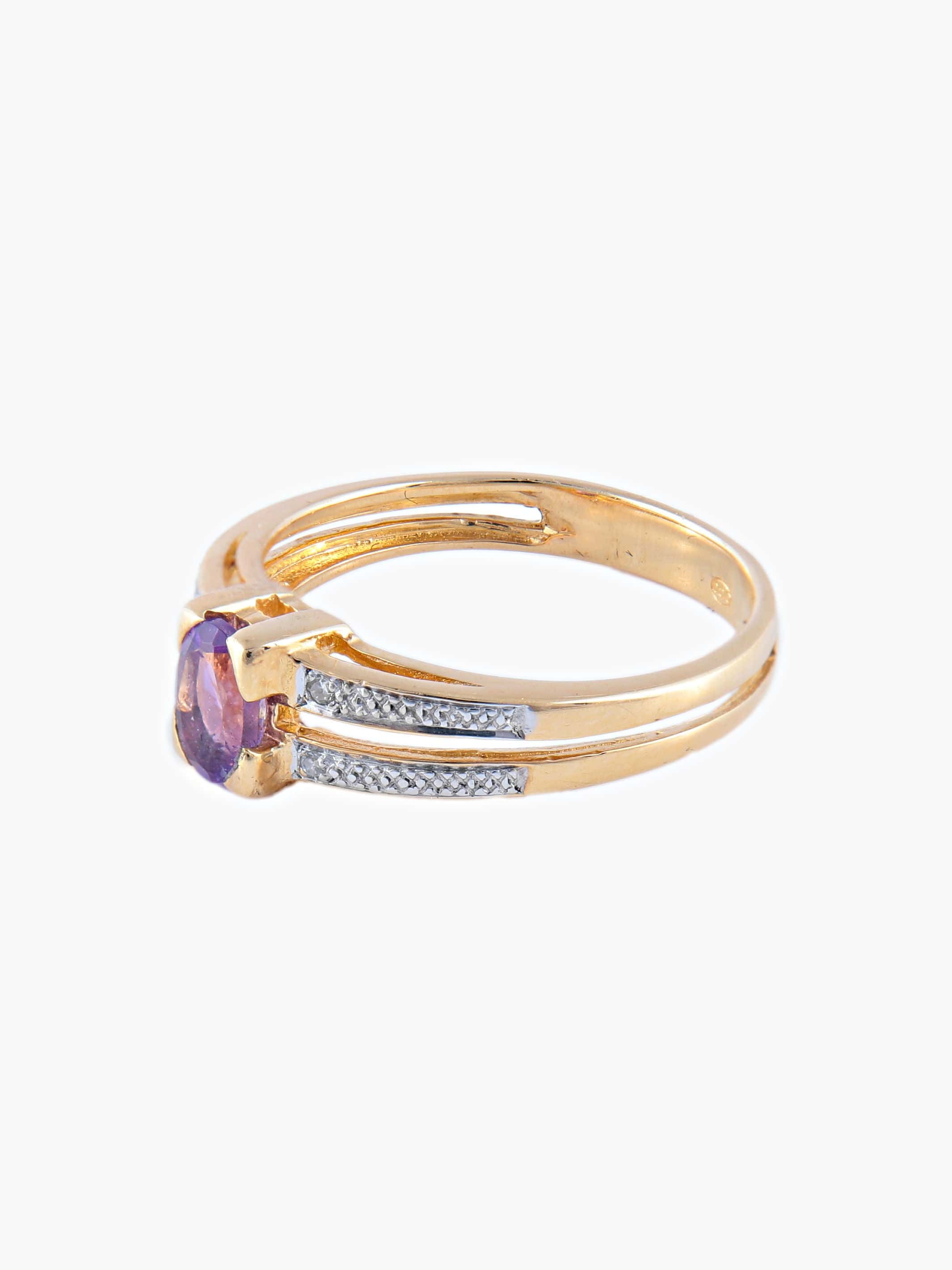 2 Gold Amethyst Ring - Image 7