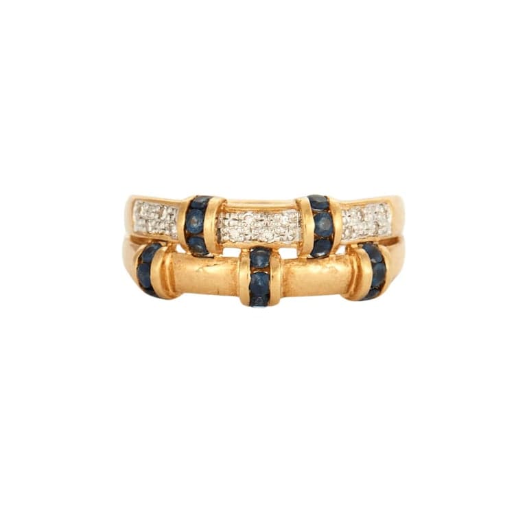 Sapphire diamond ring