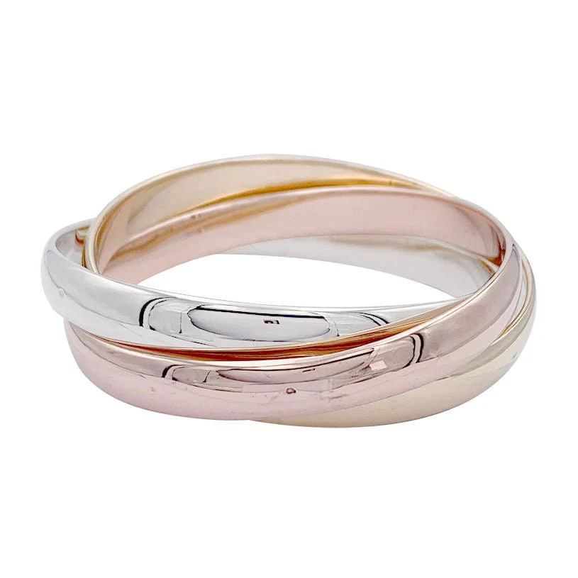 Bracelet Cartier, "Trinity", 3 tones of gold.