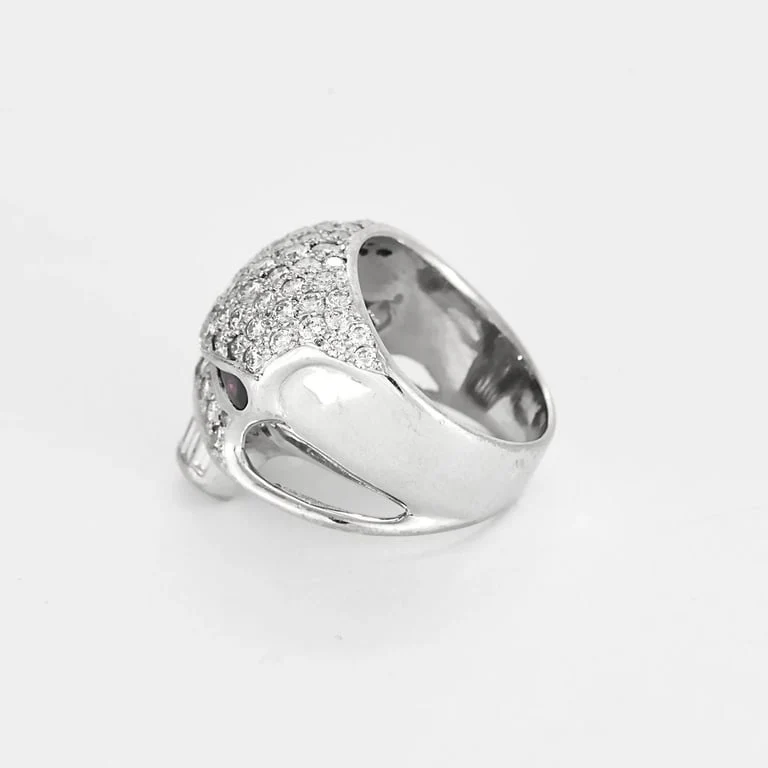 DE GRALIE RING - INSOUMISE white gold, diamonds, rubies - Image 4