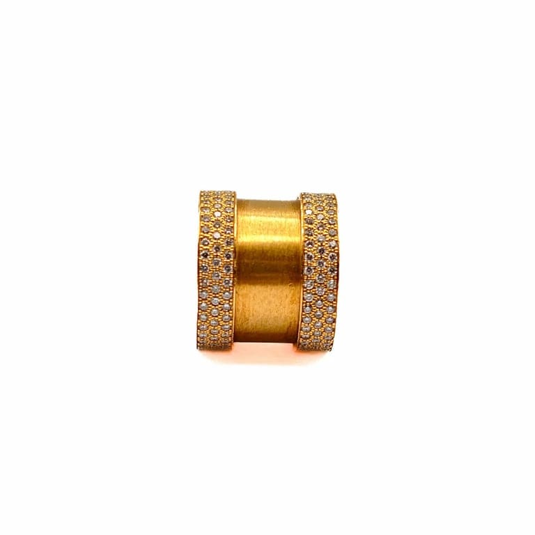 Yellow gold and diamond ring - Image 3