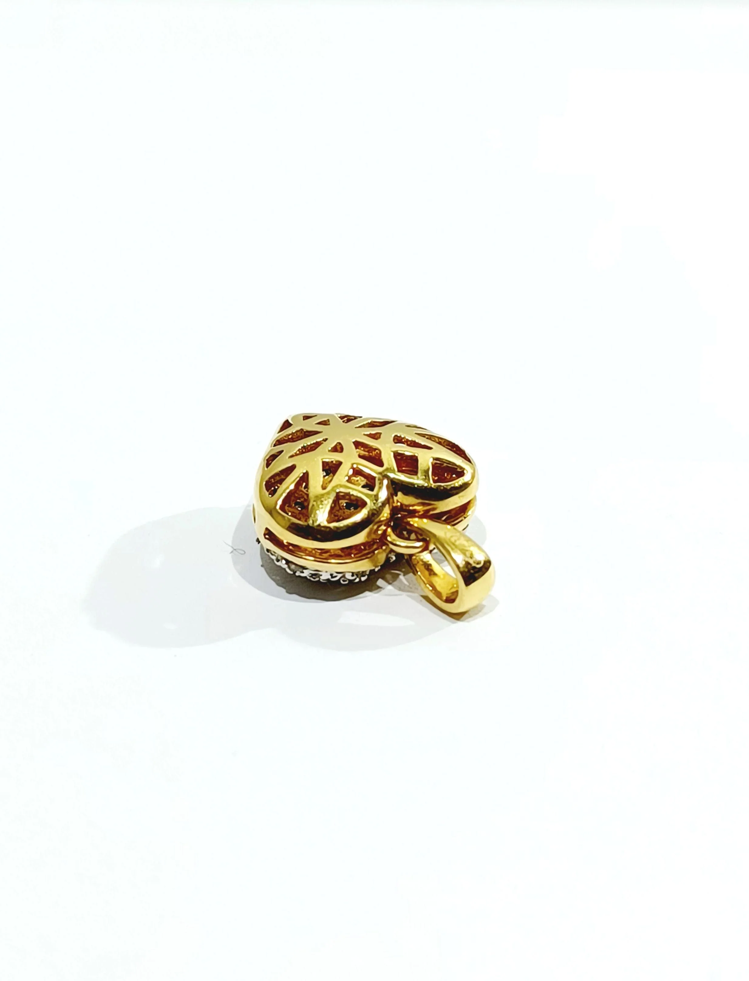Heart pendant Yellow gold Diamonds - Image 10