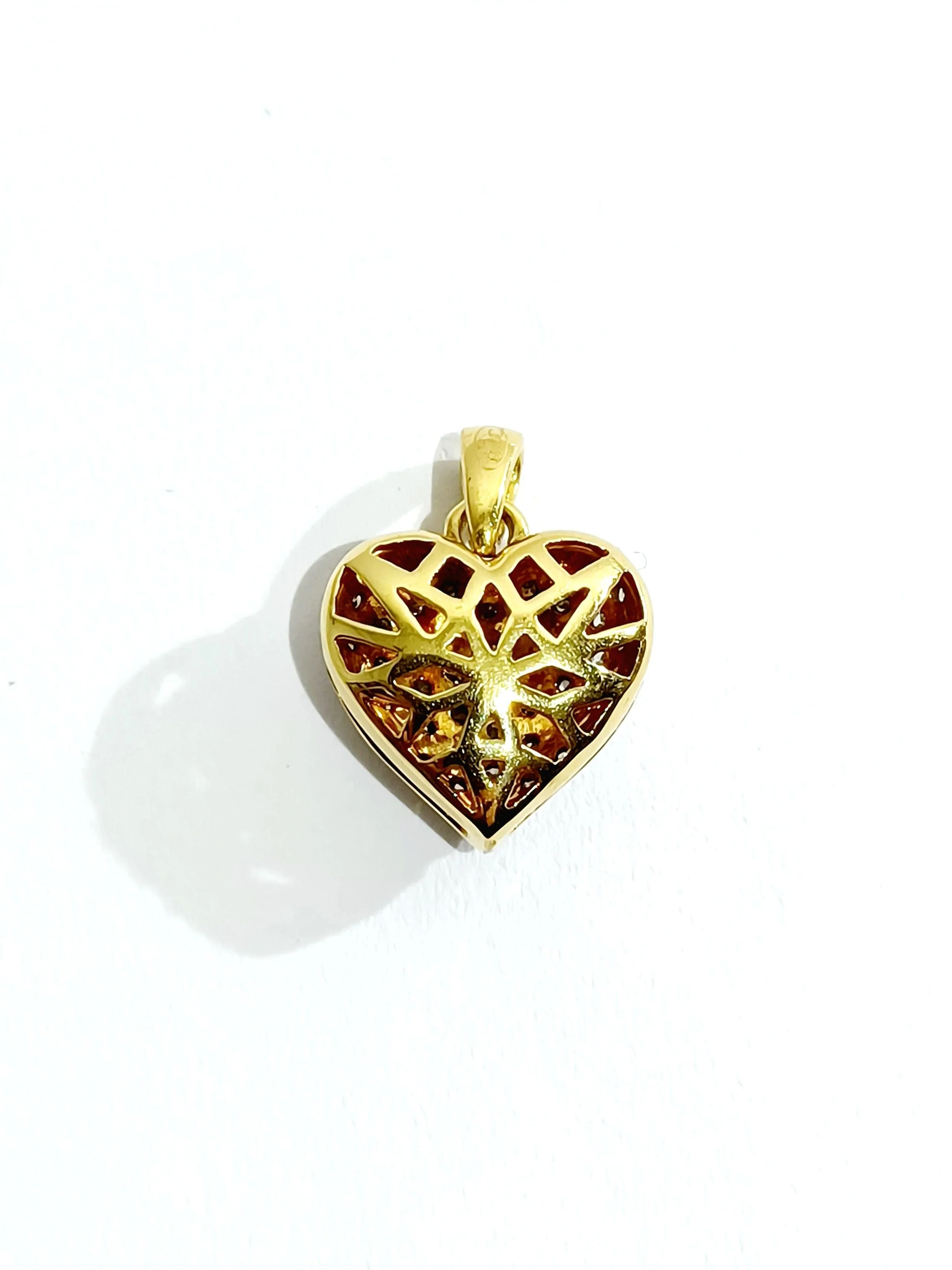 Heart pendant Yellow gold Diamonds - Image 12