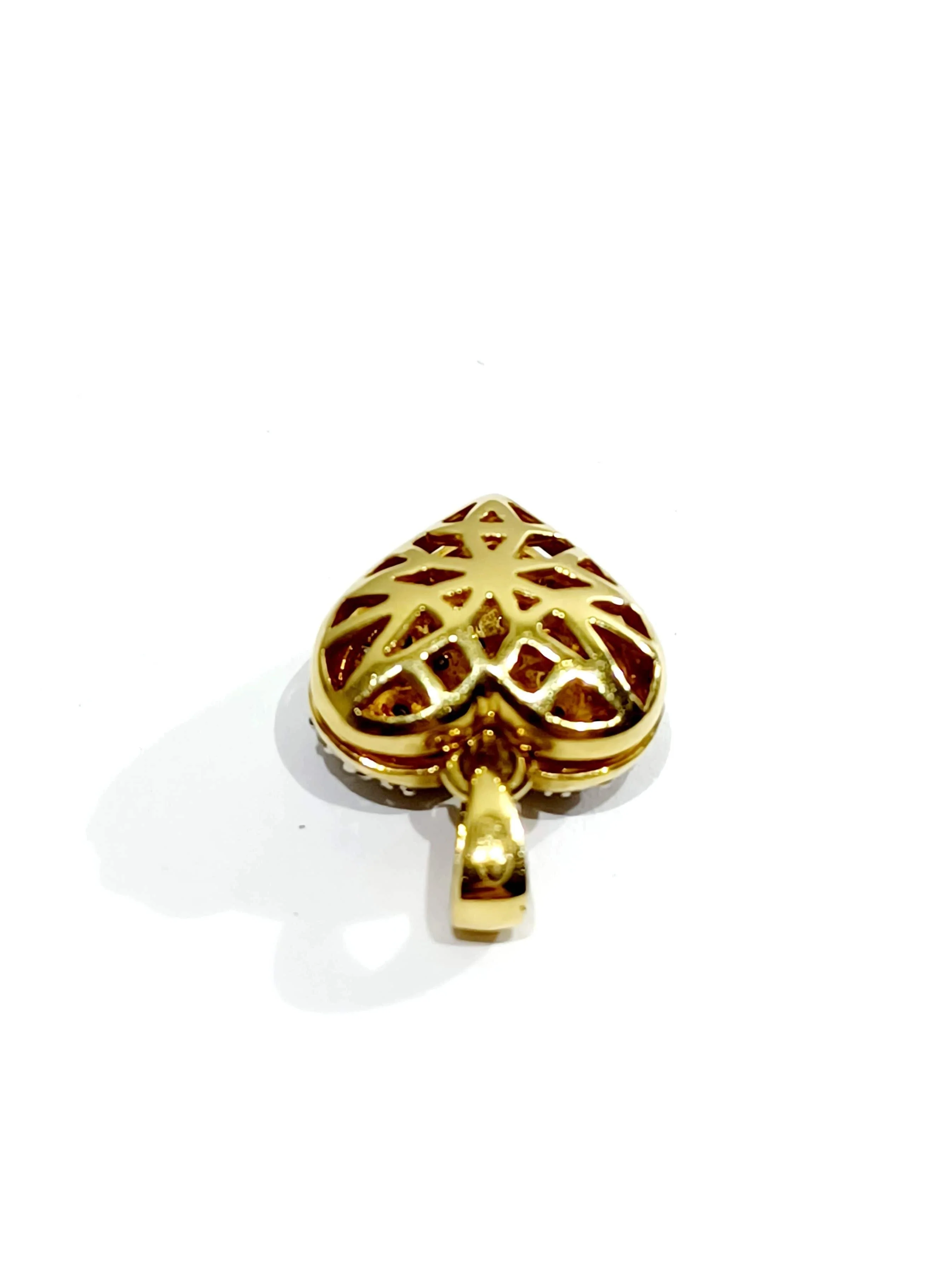 Heart pendant Yellow gold Diamonds - Image 13