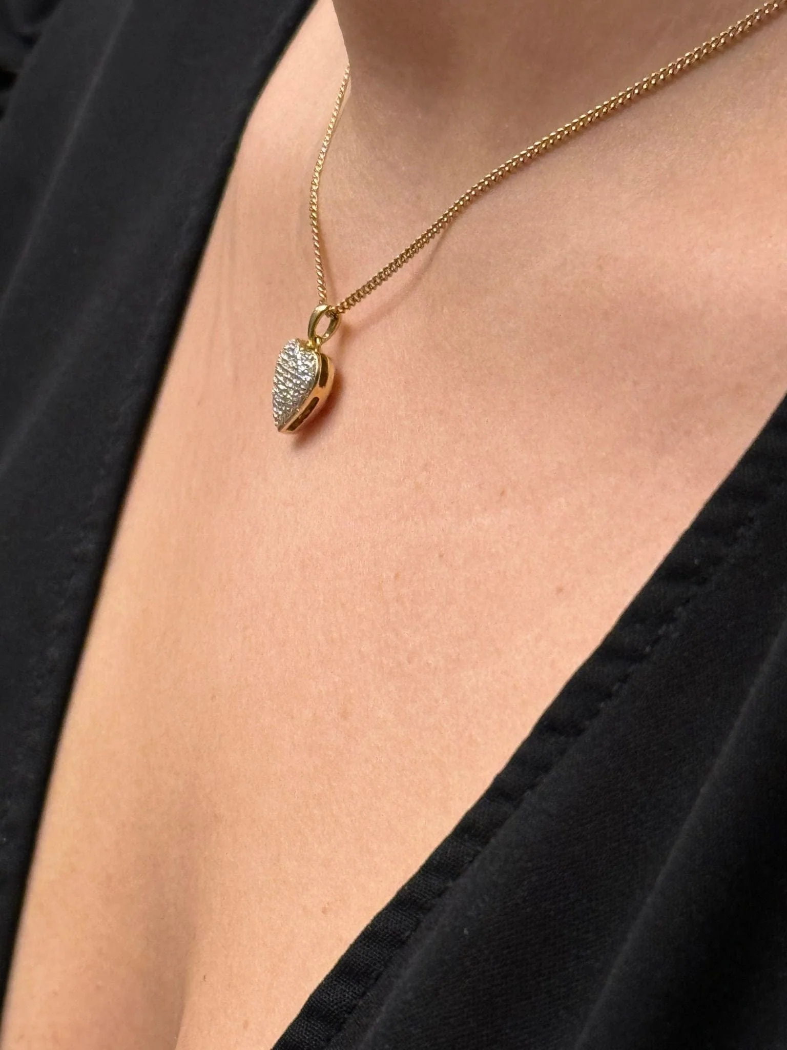 Heart pendant Yellow gold Diamonds - Image 16