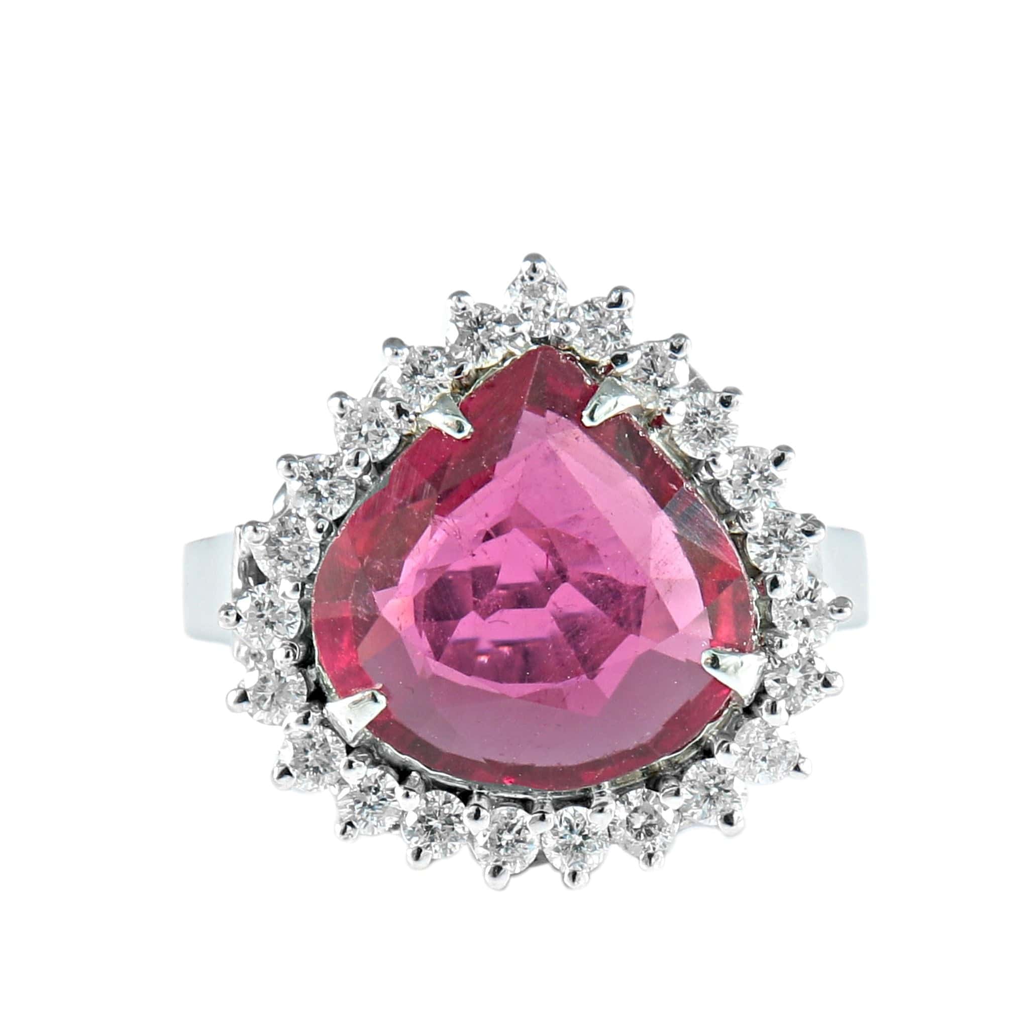 RUBELLITE and DIAMONDS ring
