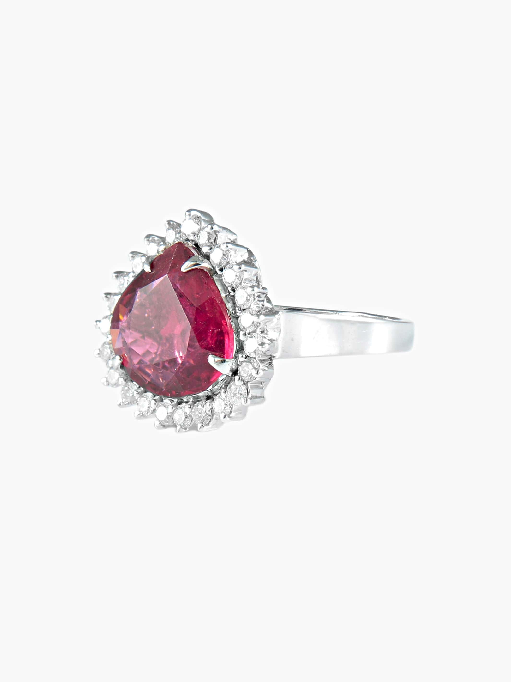 RUBELLITE and DIAMONDS ring - Image 4