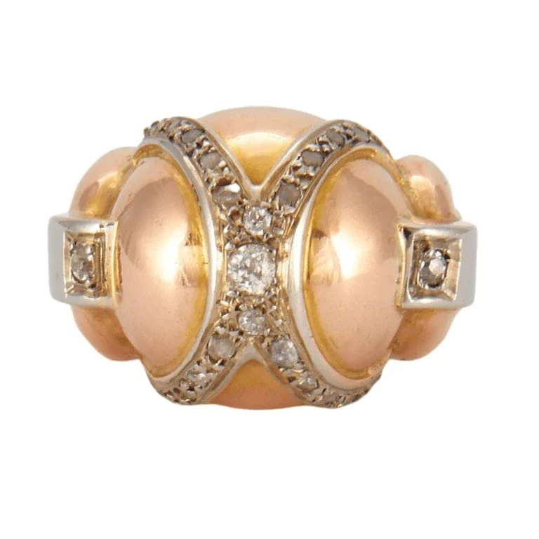 Diamond “Helmet” Ring