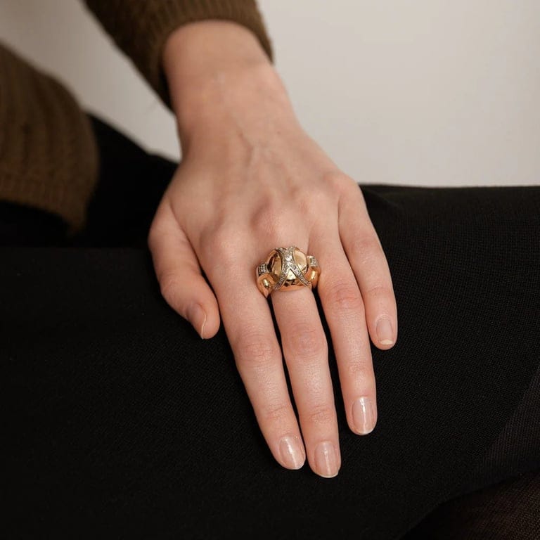 Diamond “Helmet” Ring - Image 2