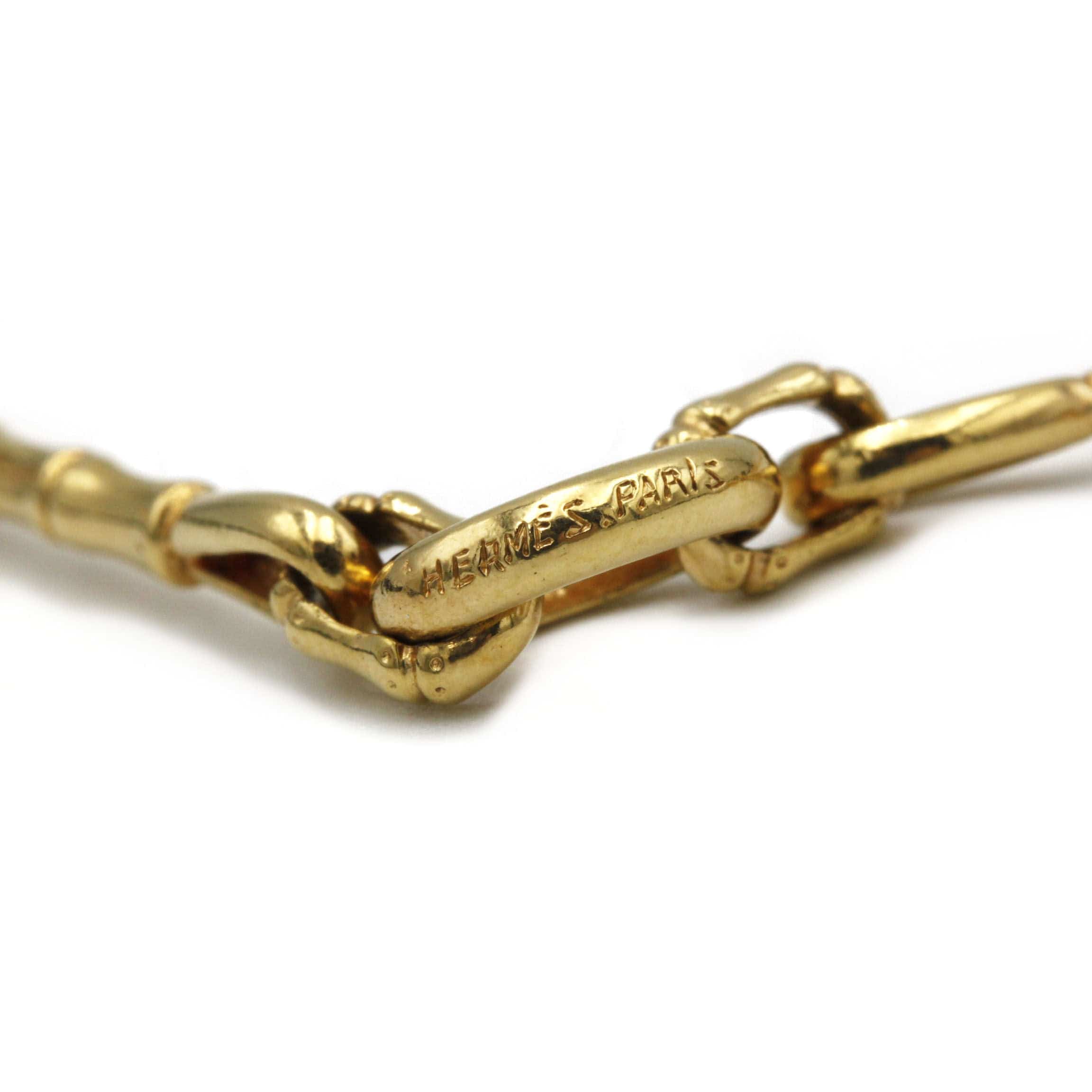 Hermès - Yellow Gold Cravache Necklace - Image 3