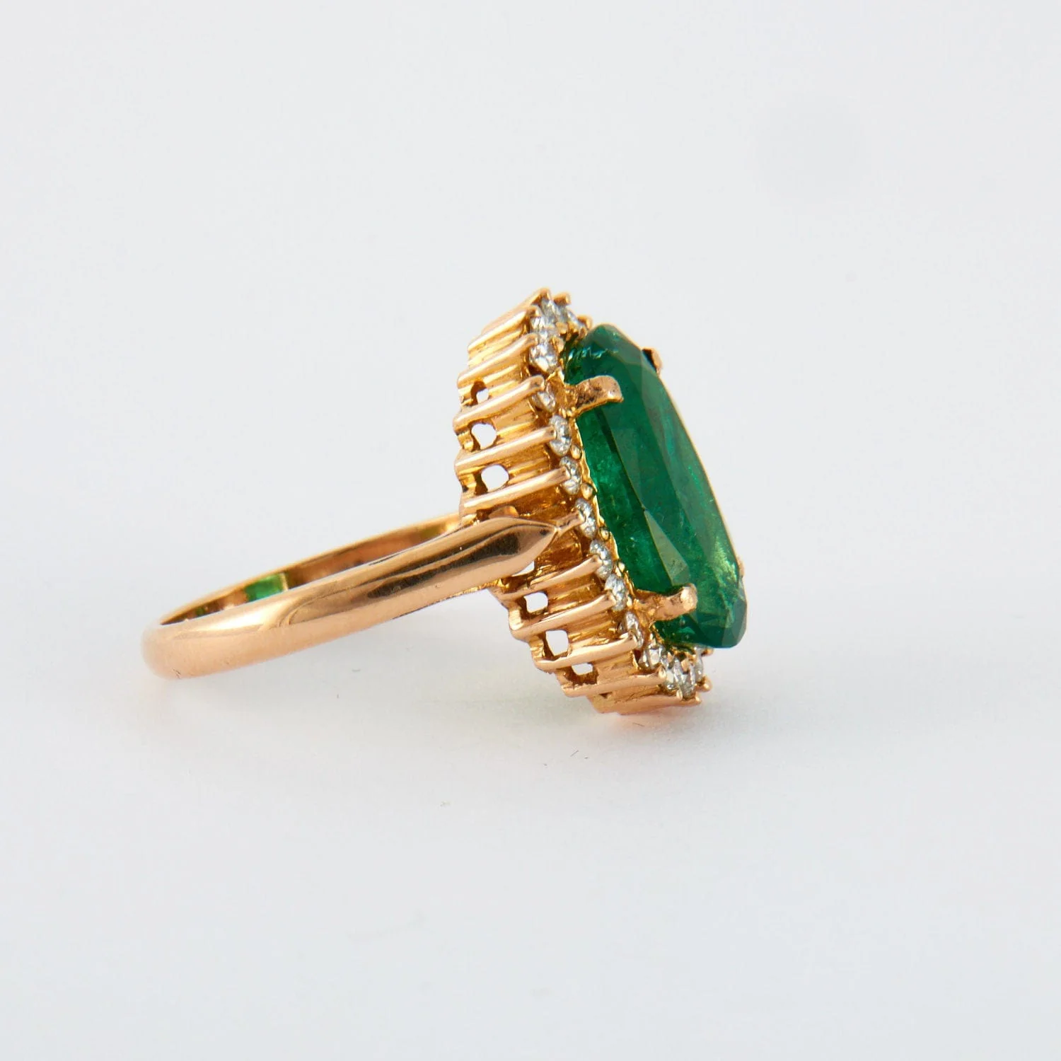 Emerald diamond ring - Image 6