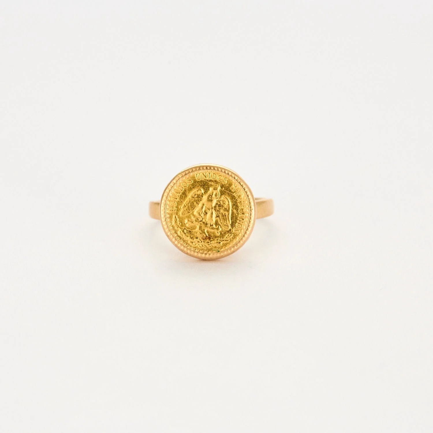 Yellow gold ring gold coins - Image 2