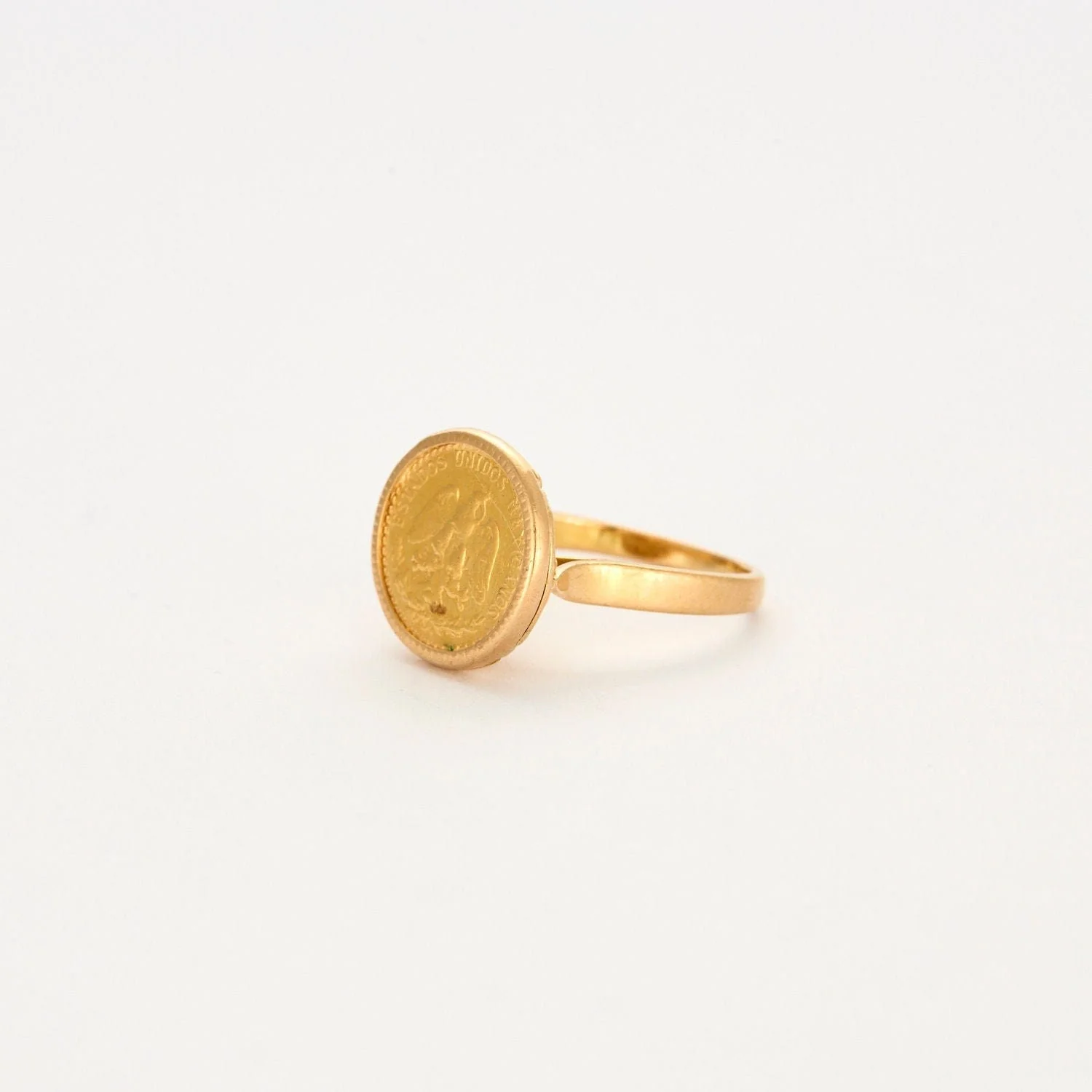 Yellow gold ring gold coins - Image 5