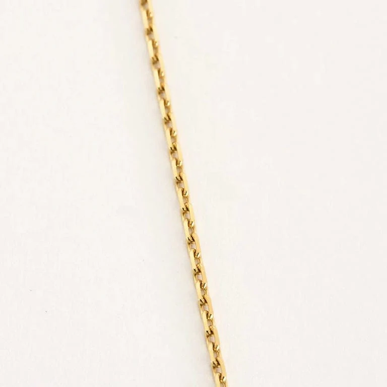 Faceted Heart Necklace yellow gold, diamonds - Image 5