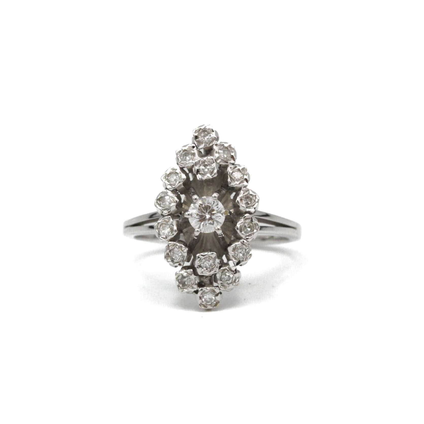 White gold diamond ring