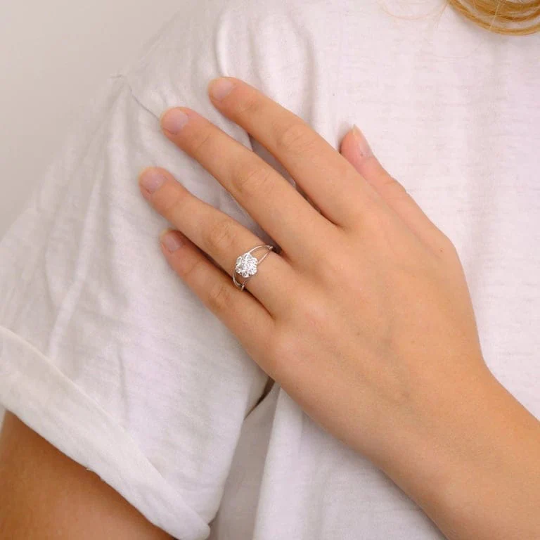 Diamond Flower Ring - Image 3
