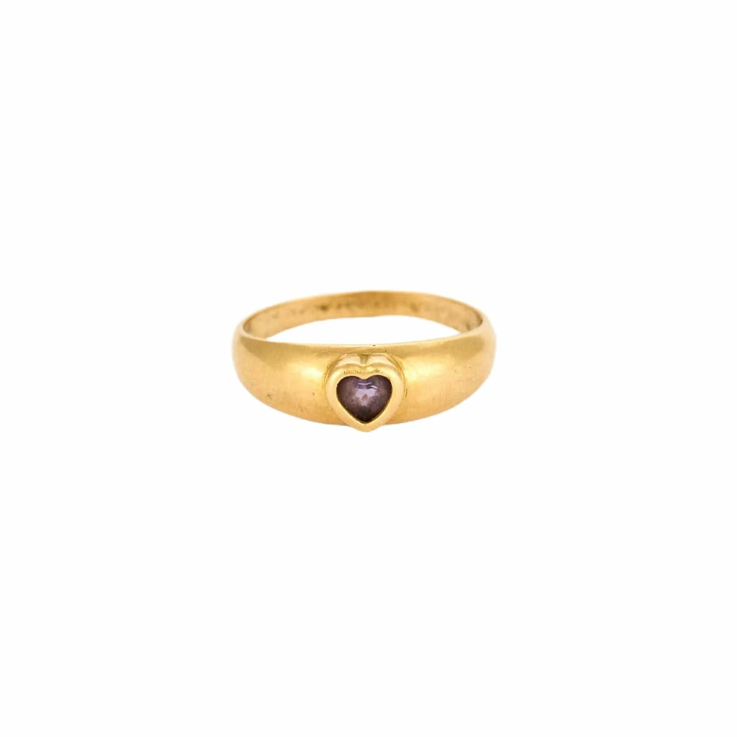 Yellow gold amethyst ring
