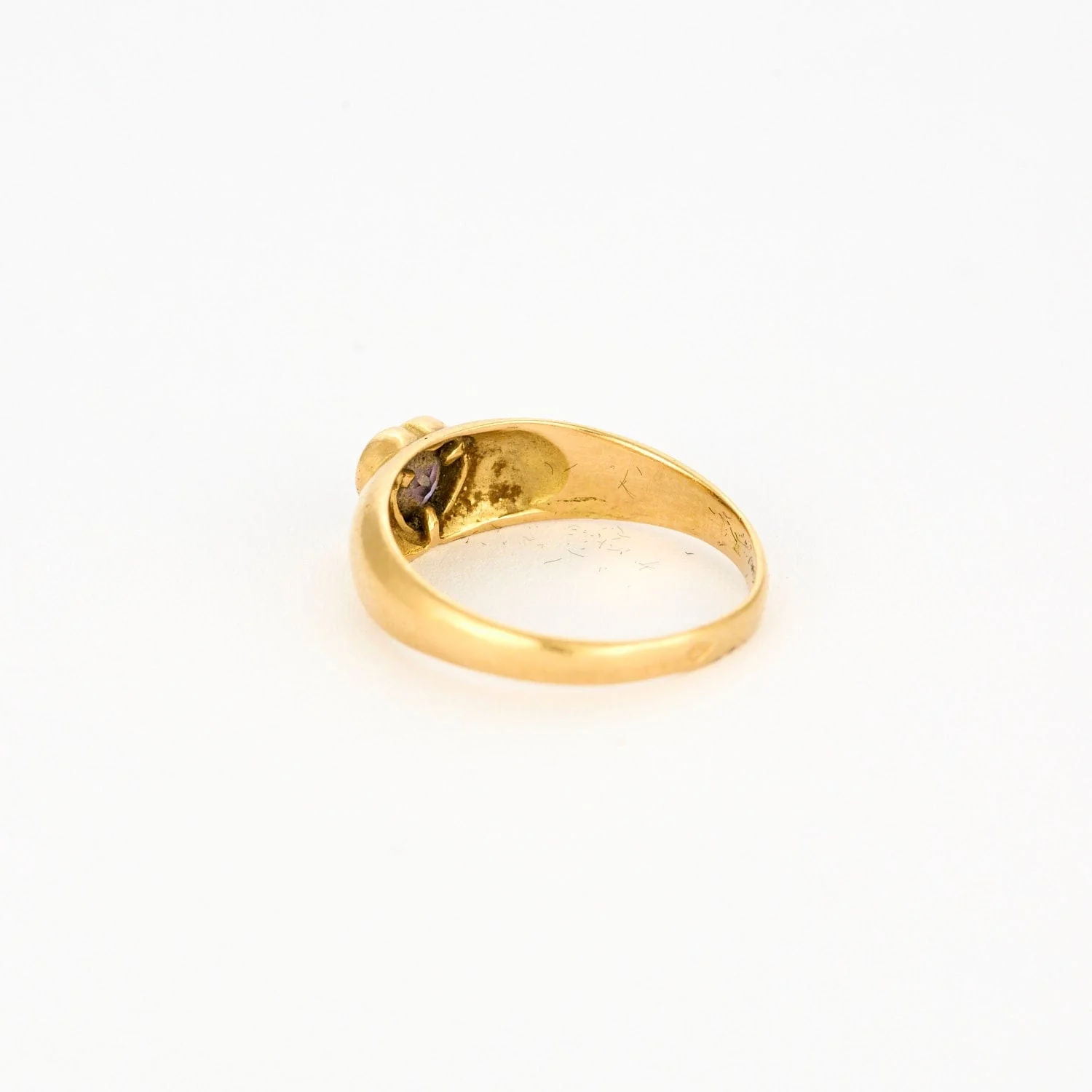 Yellow gold amethyst ring - Image 4