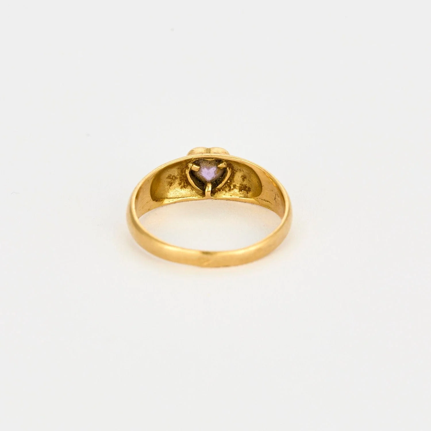 Yellow gold amethyst ring - Image 5