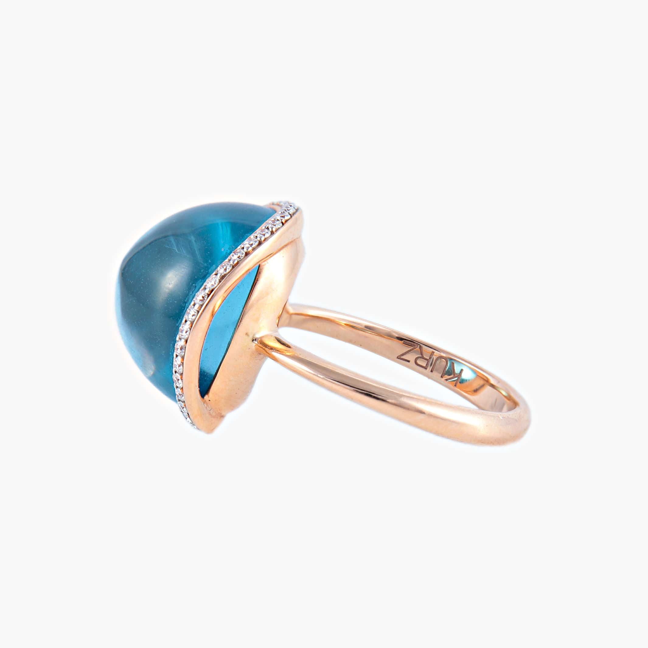 Blue Topaz Diamond Ring - Image 5