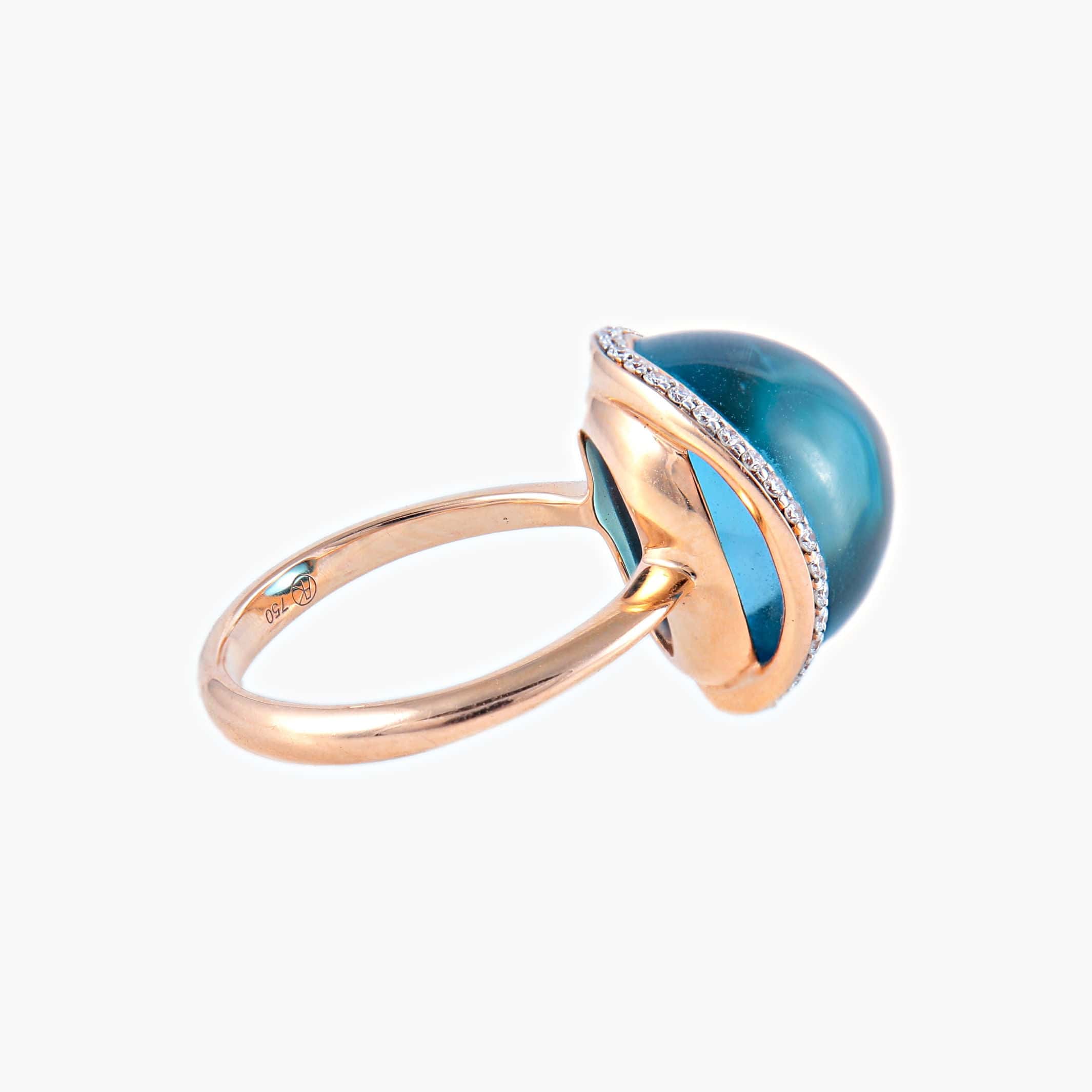Blue Topaz Diamond Ring - Image 7