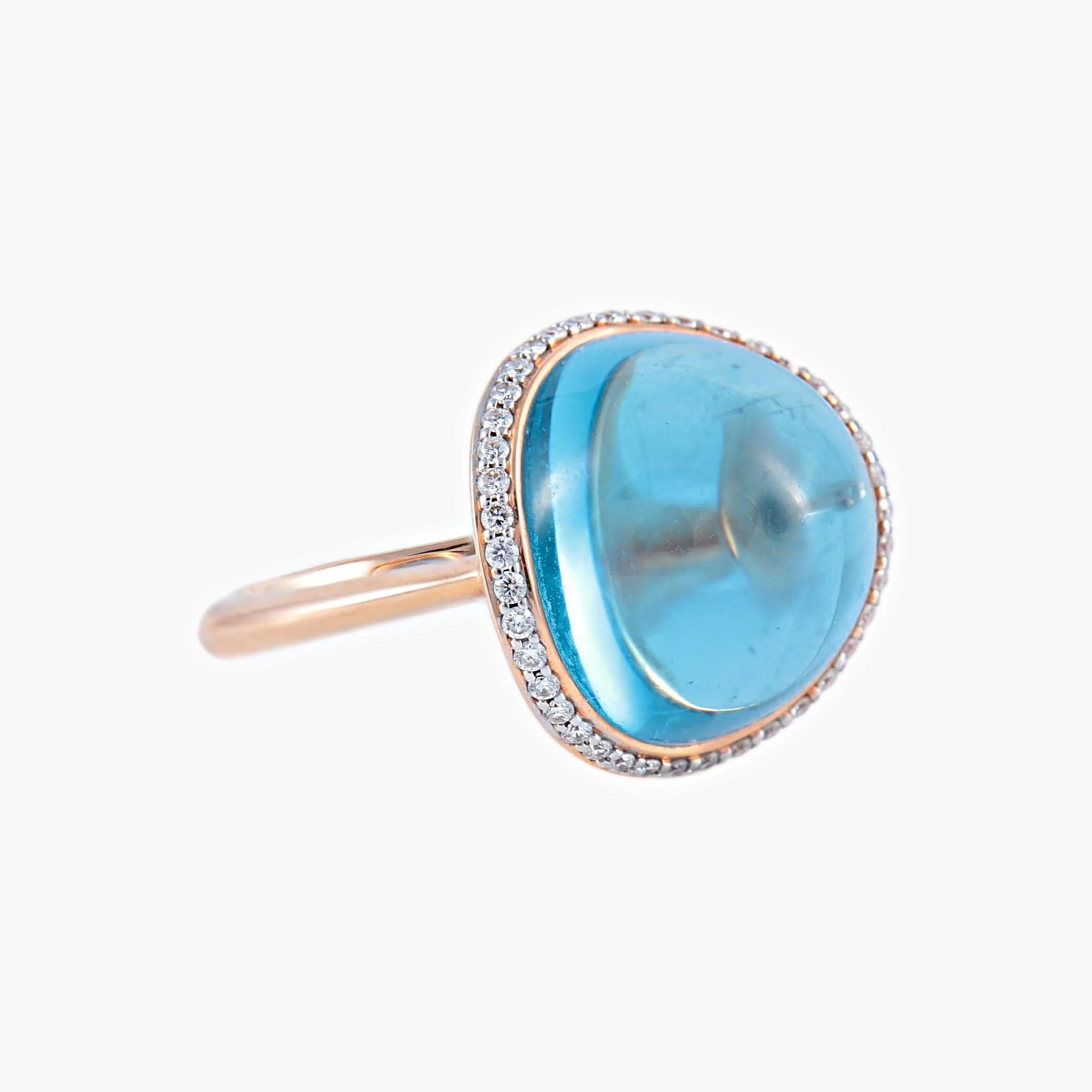 Blue Topaz Diamond Ring - Image 8