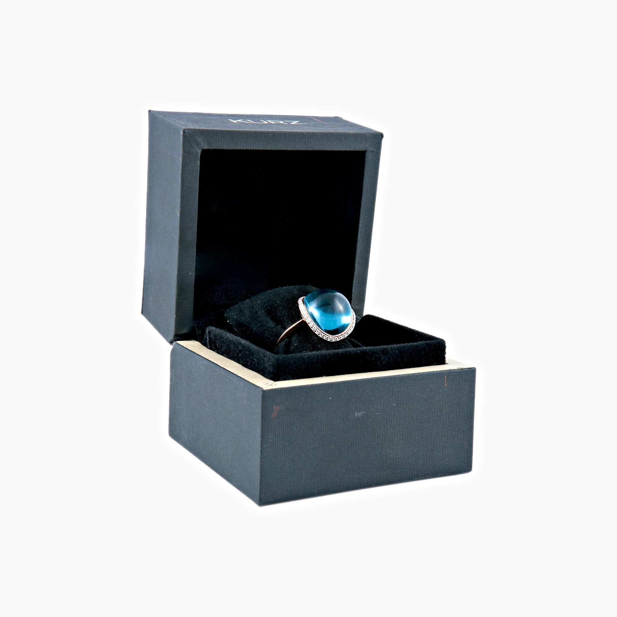 Blue Topaz Diamond Ring - Image 9