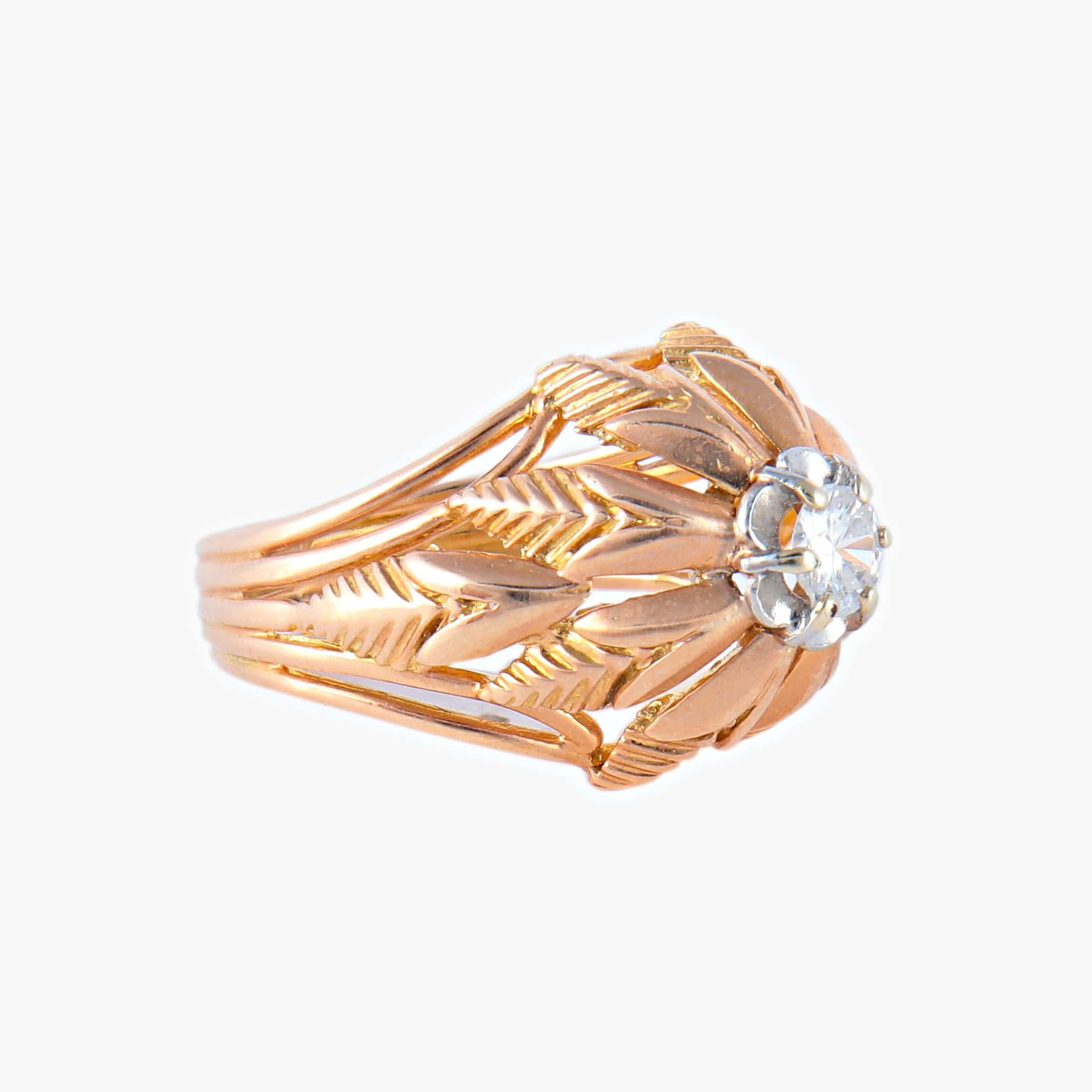 Yellow Gold Diamond Ring - Image 4