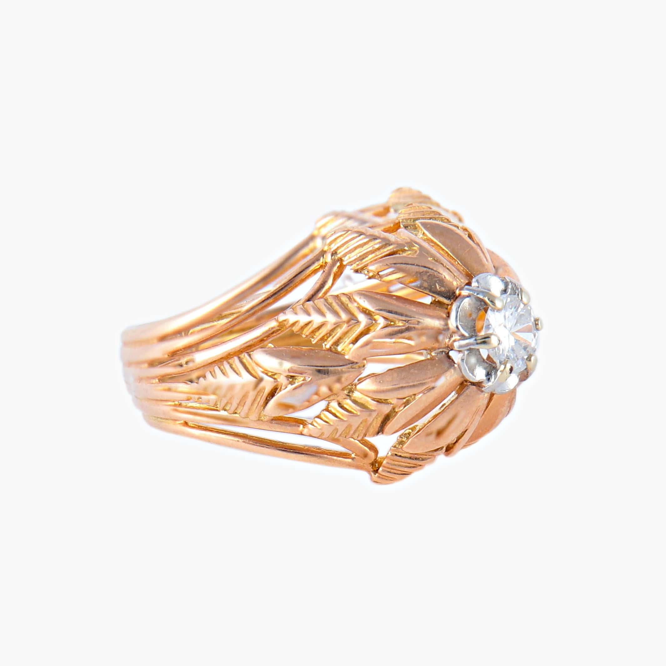 Yellow Gold Diamond Ring - Image 5