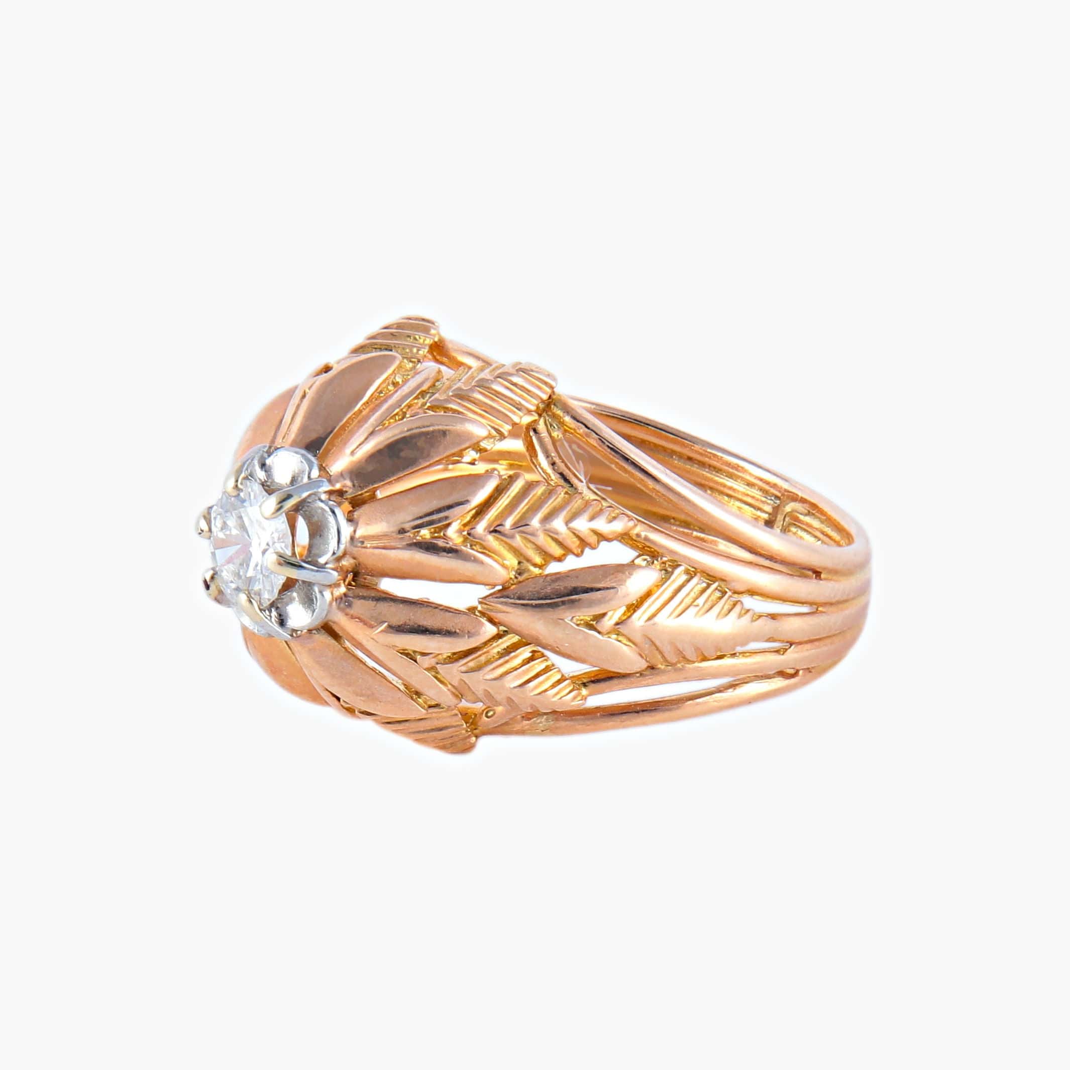 Yellow Gold Diamond Ring - Image 8