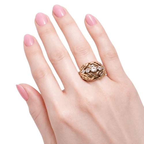 Antique Diamond Bangle Ring - Image 4