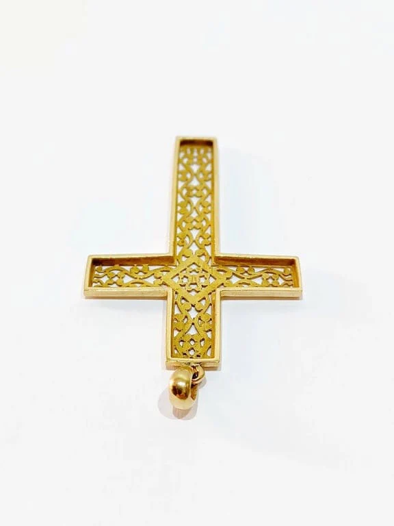 Pendant - openwork gold cross - Image 14