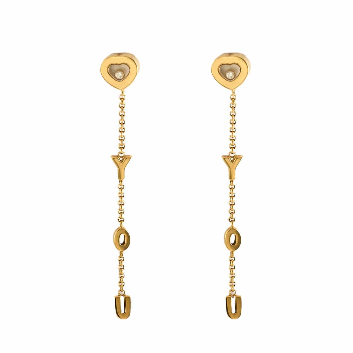 CHOPARD - Yellow gold diamond earrings - Image 3