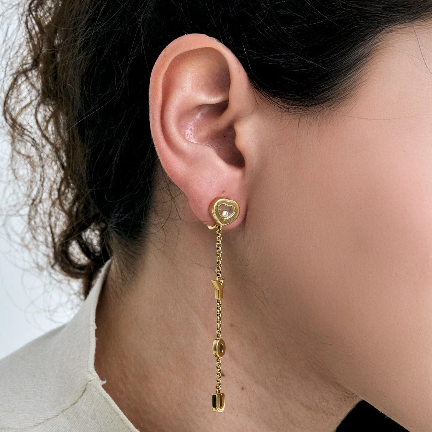 CHOPARD - Yellow gold diamond earrings - Image 4