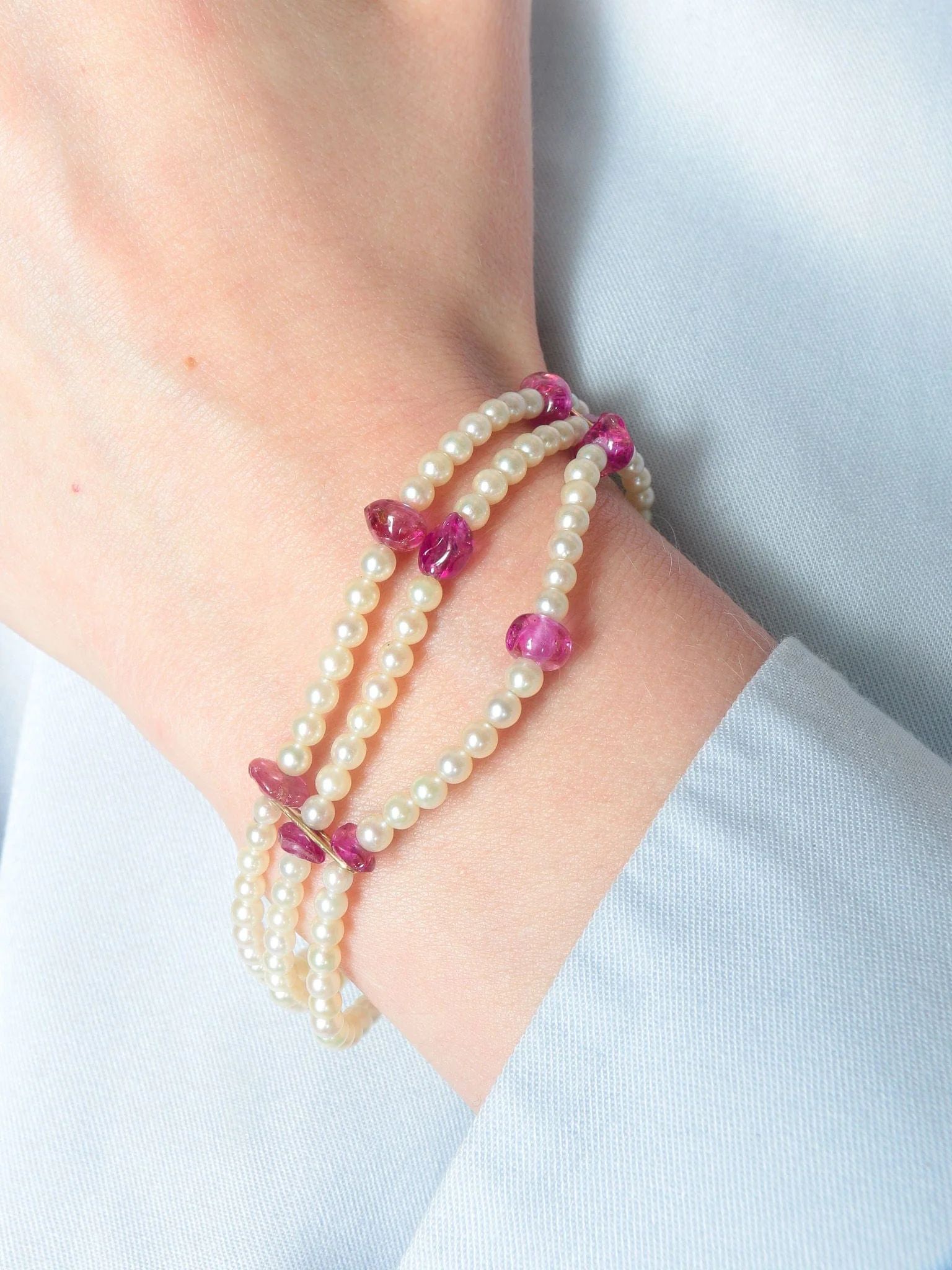 Pearl and Ruby Bracelet - Image 3