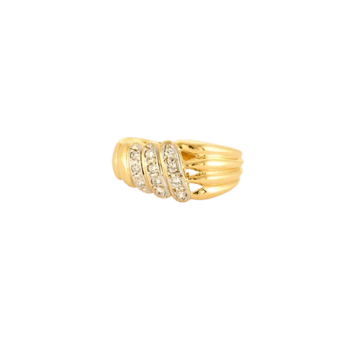 Yellow gold diamond earrings