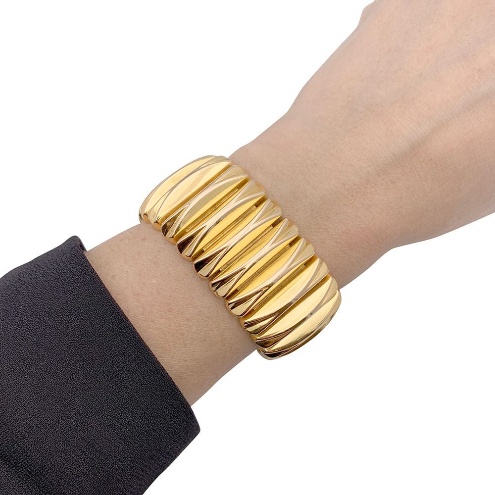 Vintage yellow gold bracelet. - Image 5