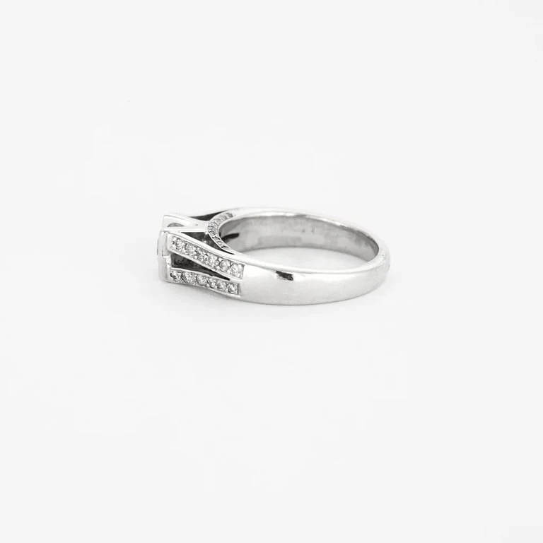 White gold ring, diamonds - Image 4