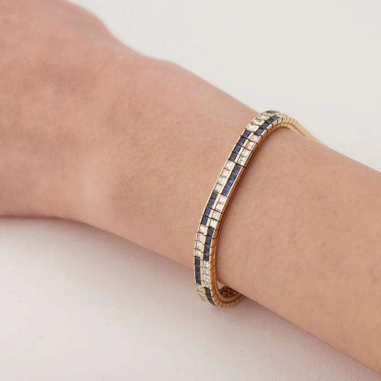 Sapphire and diamond bracelet - Image 2