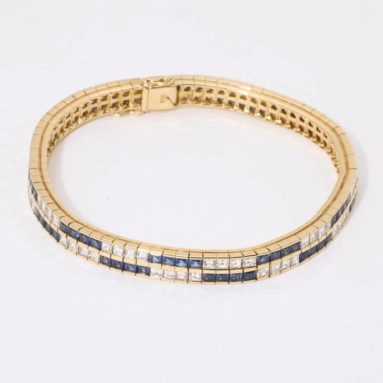 Sapphire and diamond bracelet - Image 4