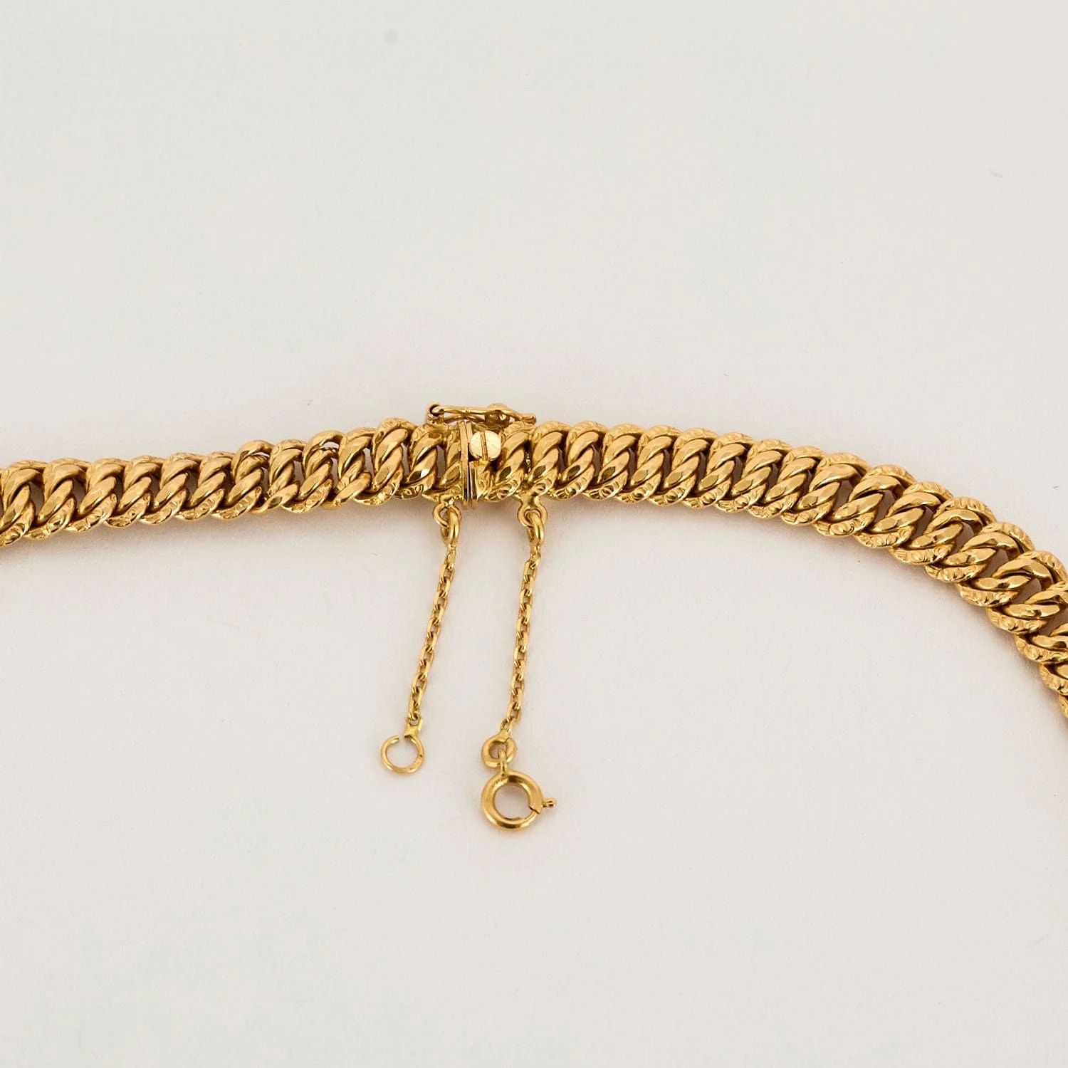 Yellow gold American mesh necklace - Image 3