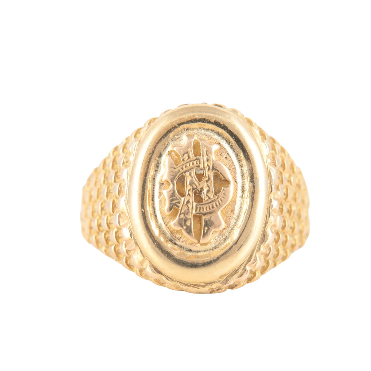 Yellow gold signet ring