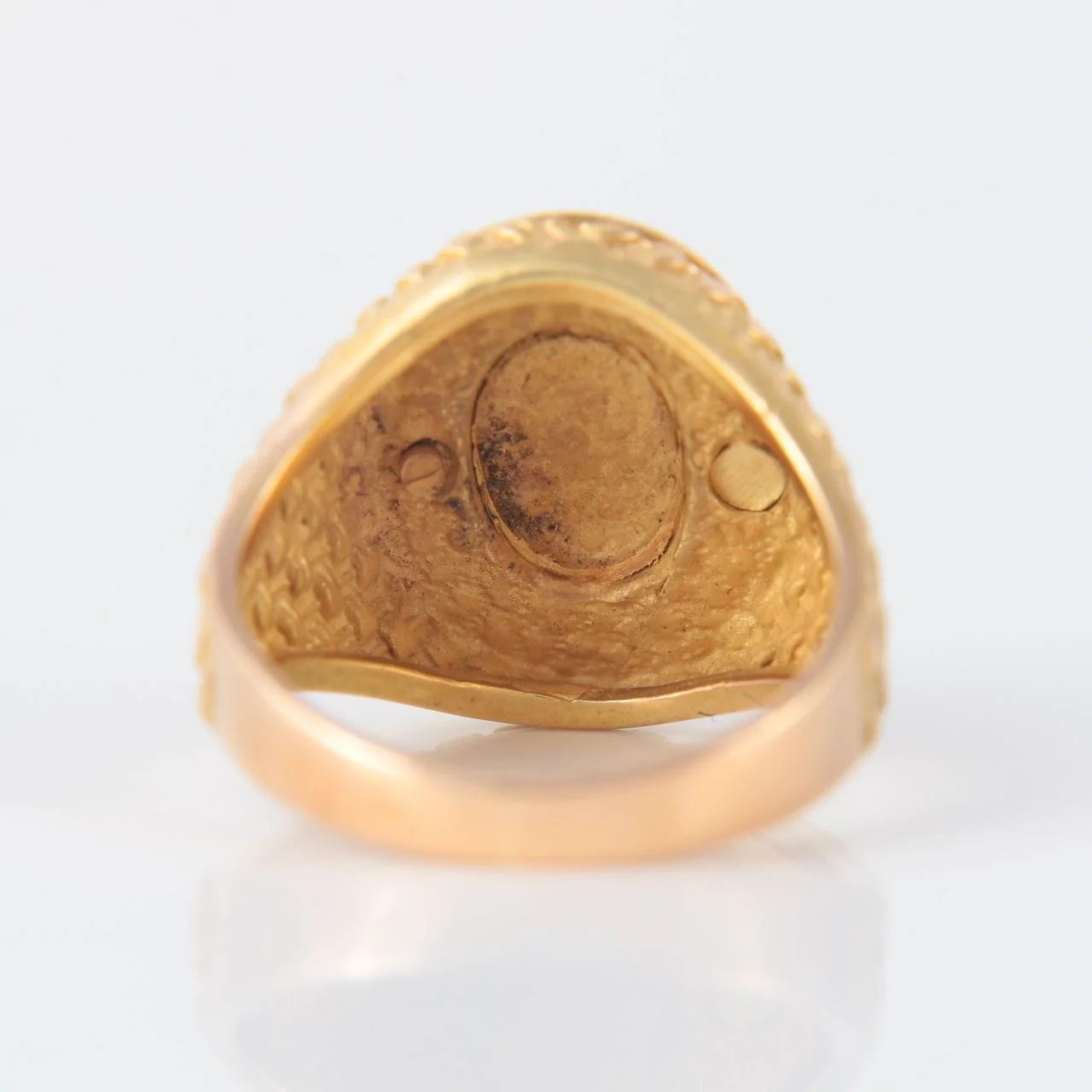 Yellow gold signet ring - Image 6