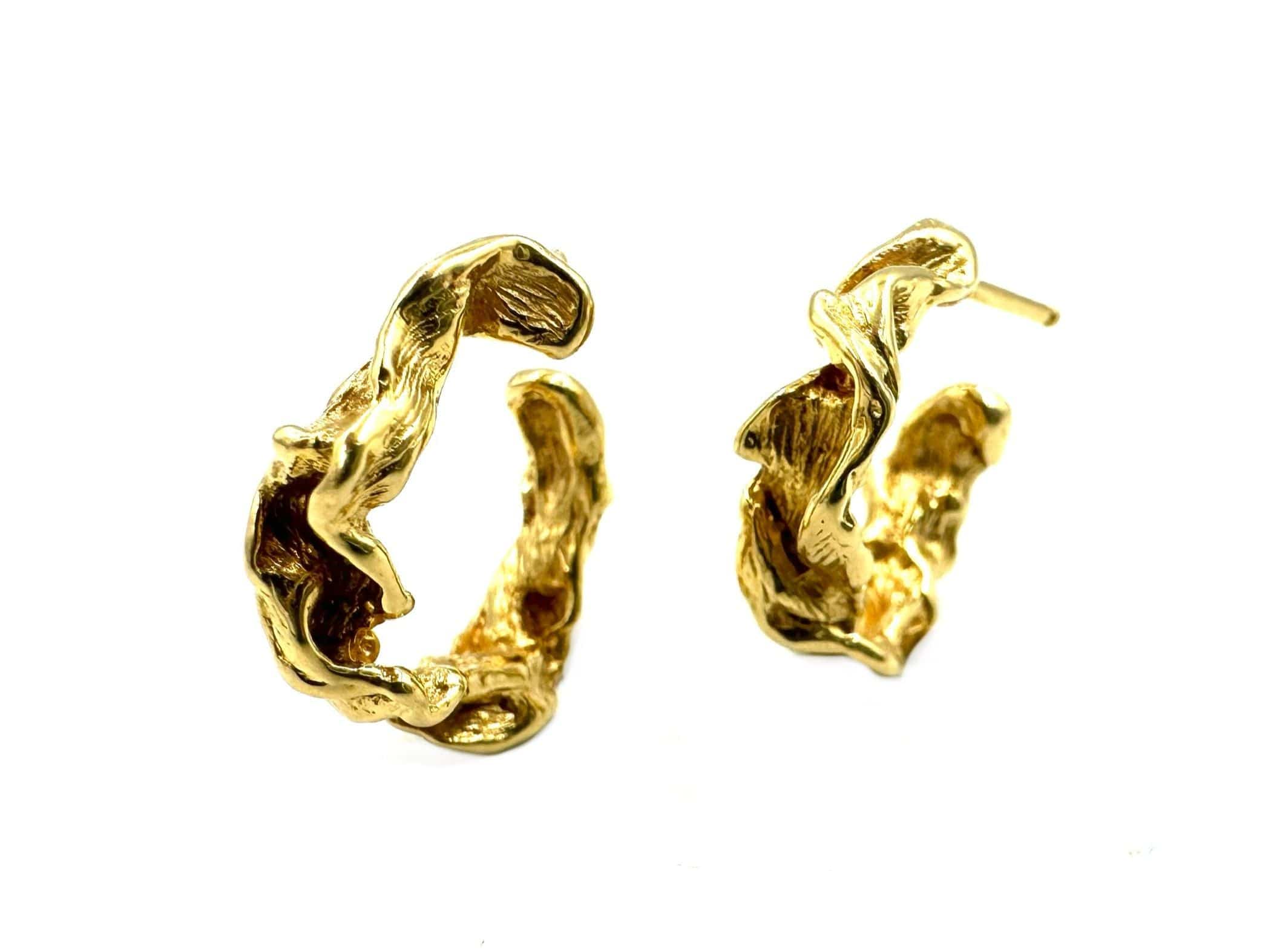 GILBERT ALBERT - Yellow gold hoop earrings - Image 3