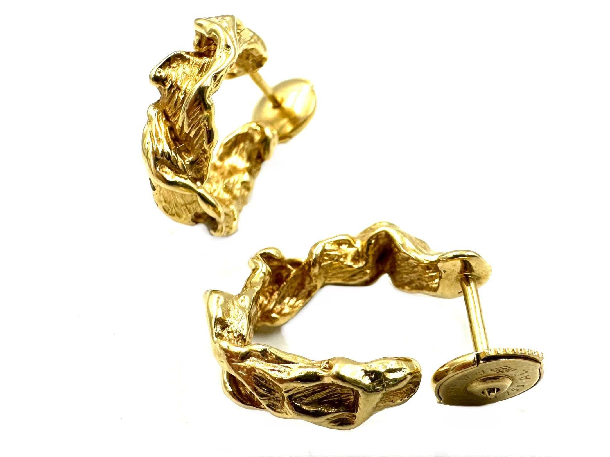 GILBERT ALBERT - Yellow gold hoop earrings - Image 6