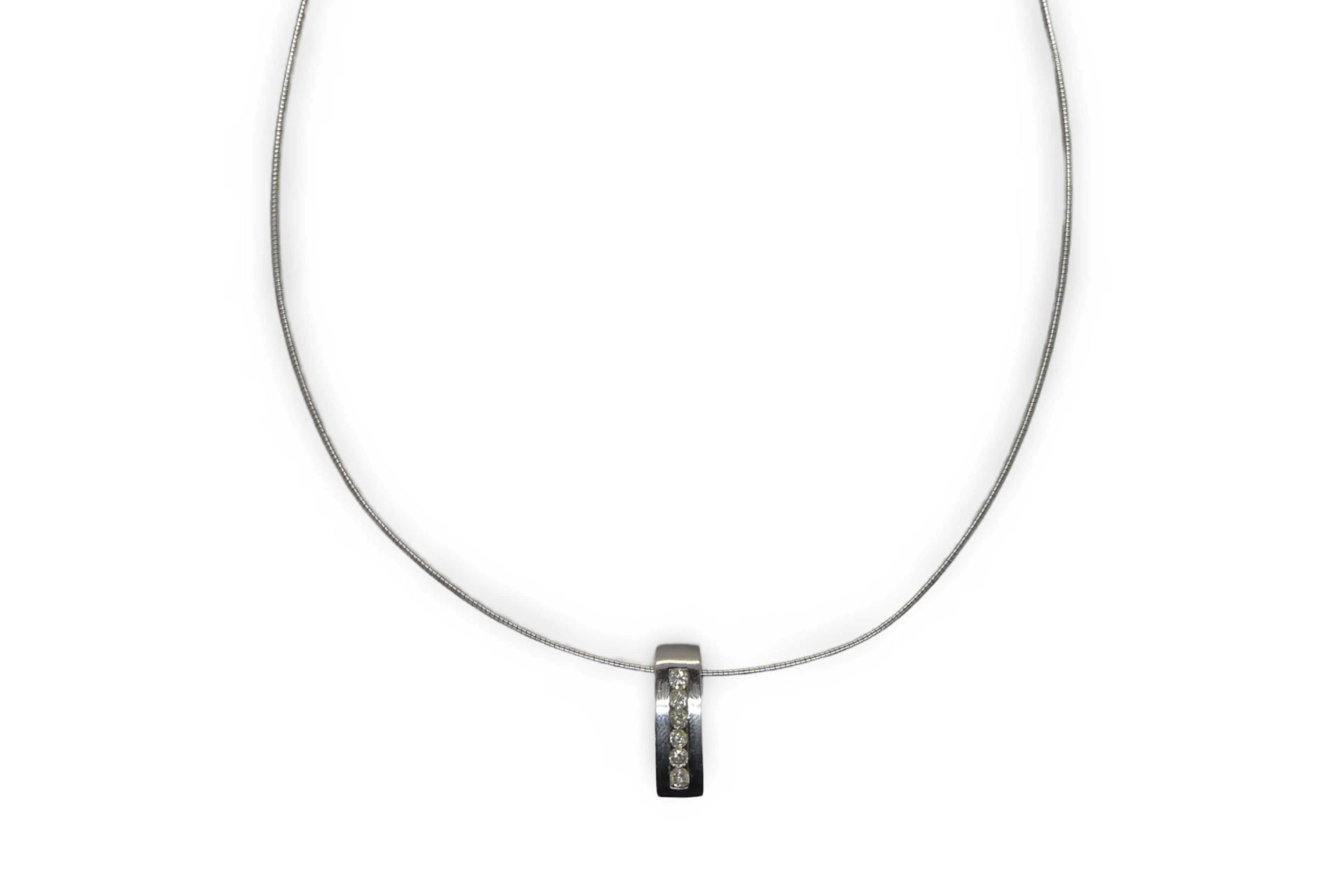 White gold and diamond necklace