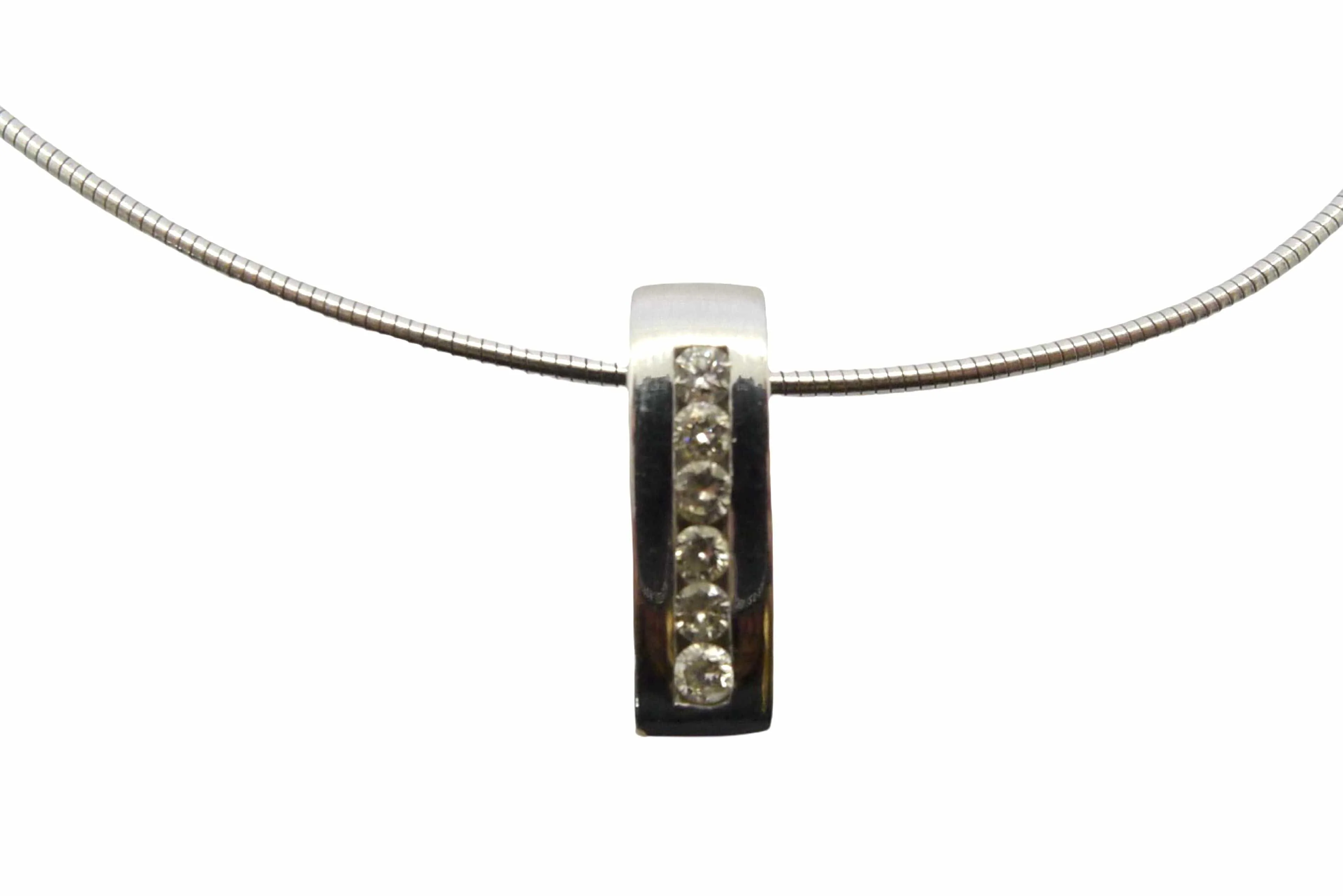 White gold and diamond necklace - Image 2