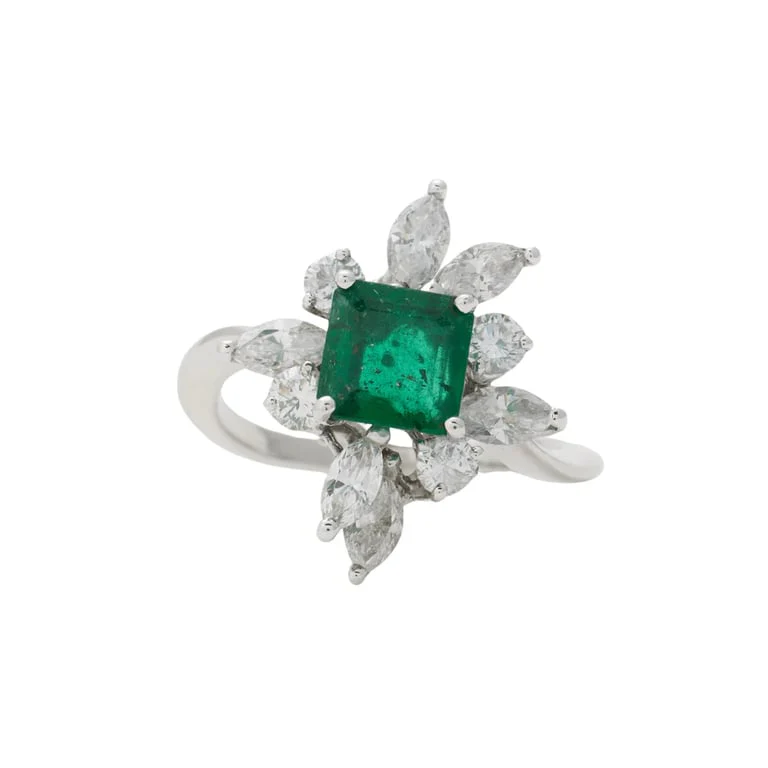 Emerald and diamond ring - Image 6