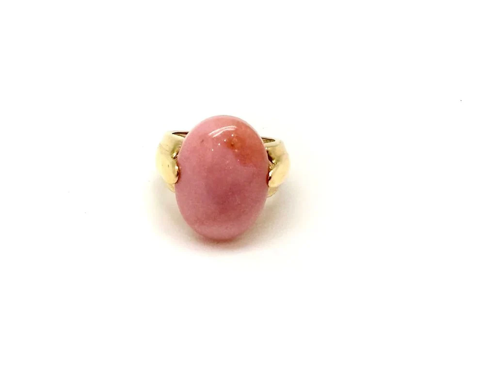 Yellow gold and coral ring - Image 8