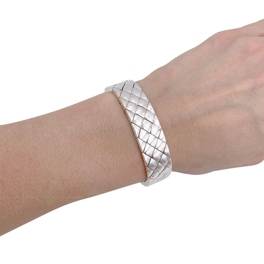 Bracelet Chanel, “Quilted”, white gold. - Image 2